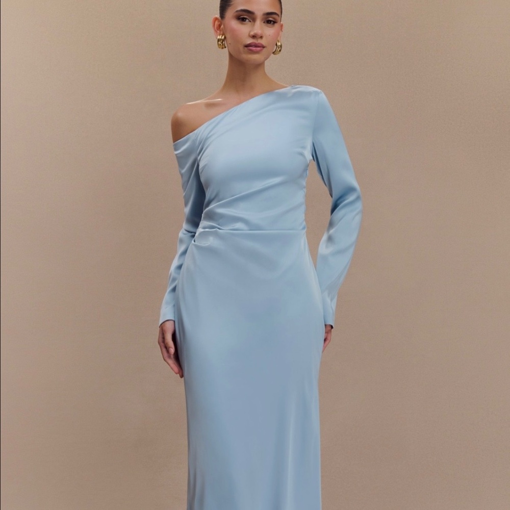 MESHKI Avery Long Sleeve Maxi Dress- Size M